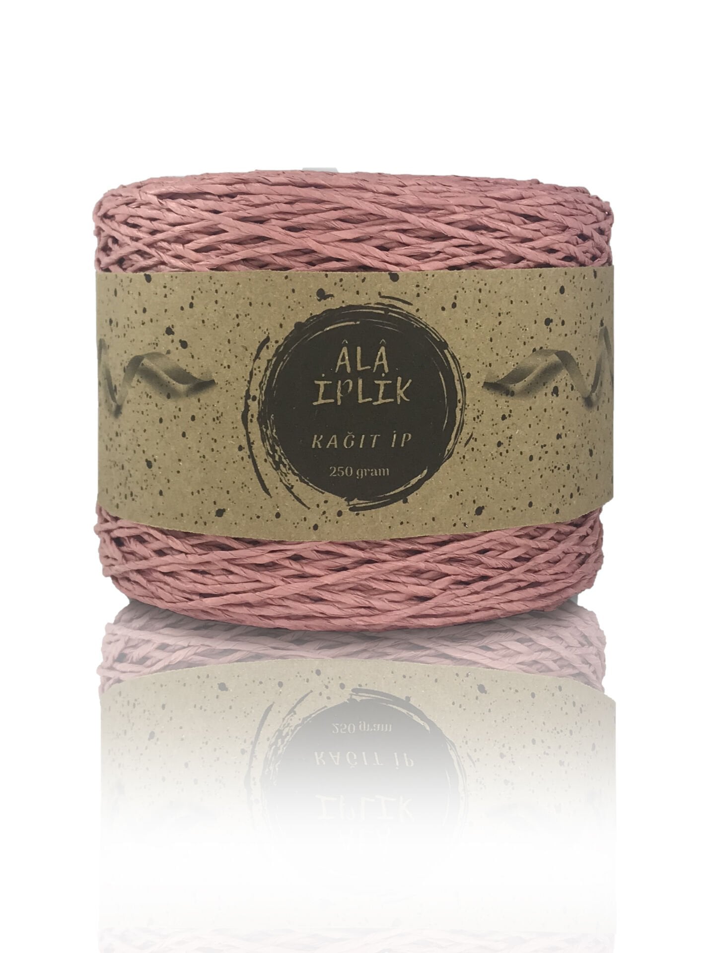 Kağıt İp Çanta Supla Şapka Örgü İpi 250 Gram Pembe