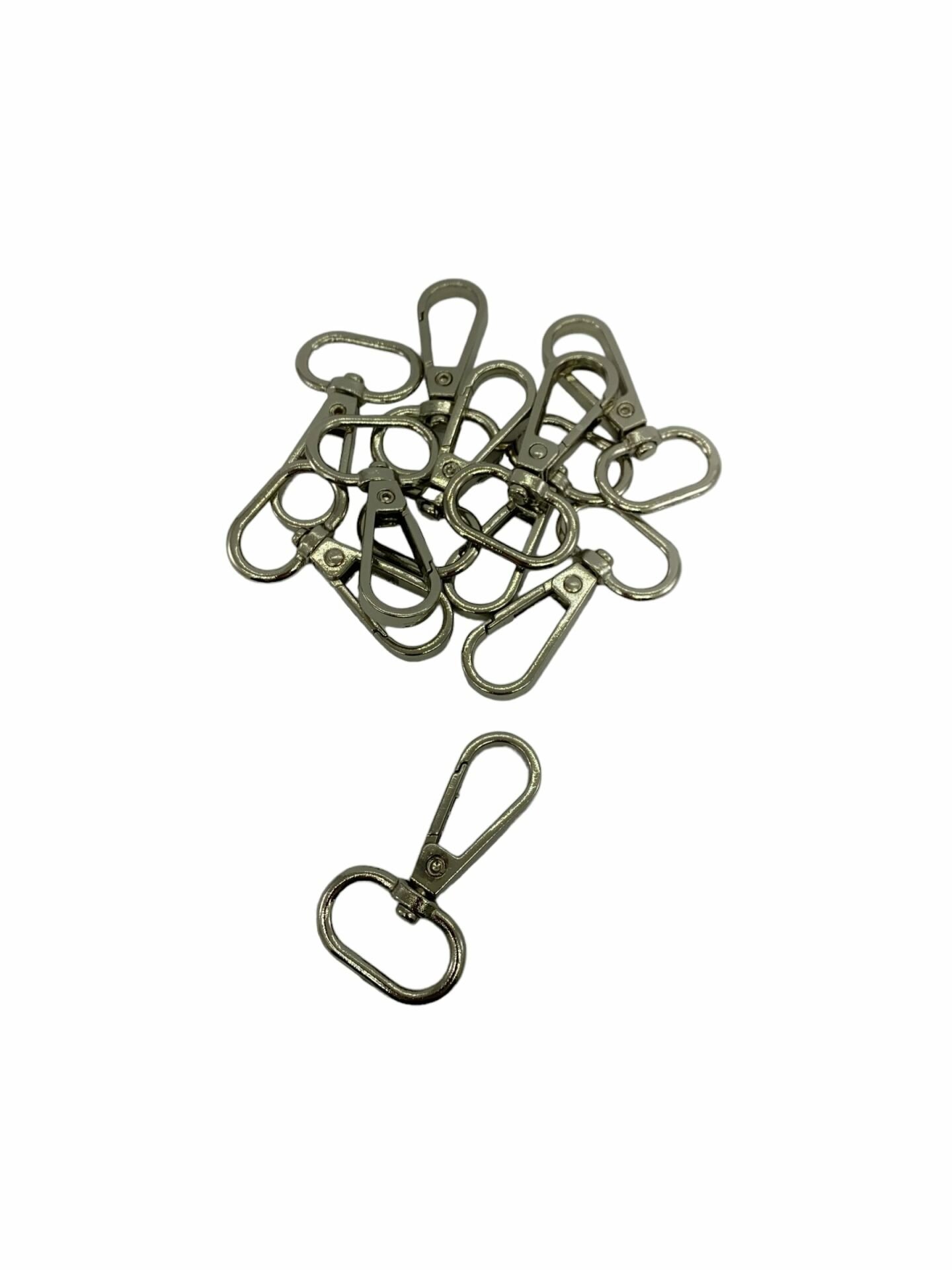 2 cm Kanca Çanta Aksesuarı (10 Adet) Gümüş