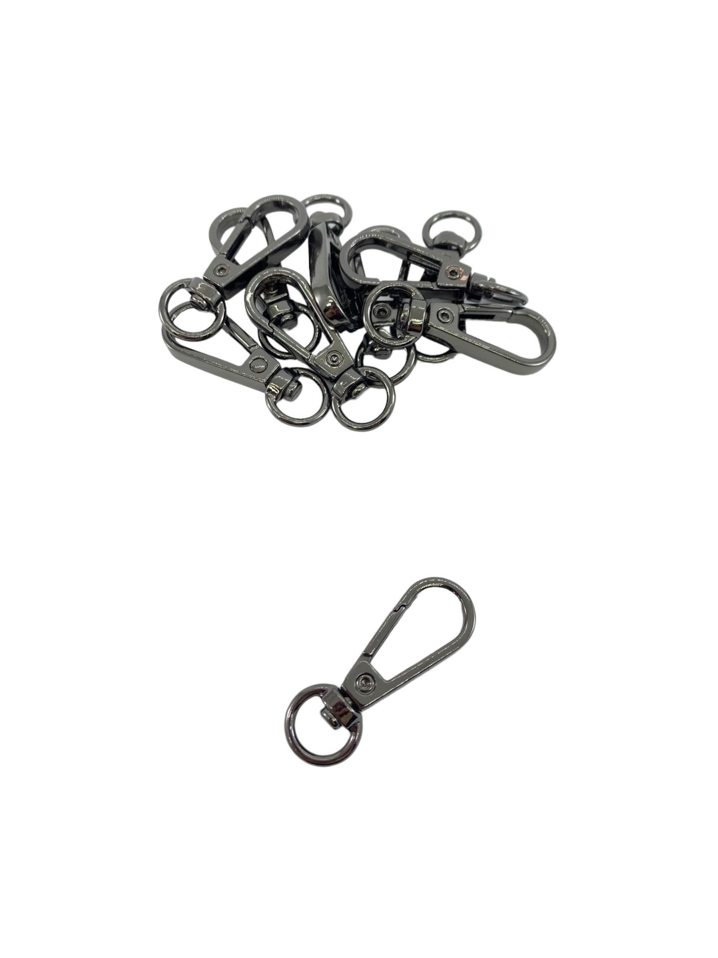 1 cm Kanca Çanta Aksesuarı (10 Adet) Siyah