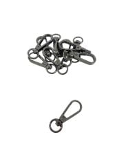 1 cm Kanca Çanta Aksesuarı (10 Adet) Siyah