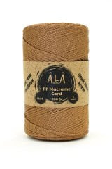 2 mm - 200 gr Polyester (PP) Makrome İpi 230 Mt Karamel