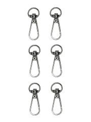 Kanca 1 cm Çanta Aksesuarı (6 Adet) Gümüş