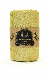 2 mm - 200 gr Polyester (PP) Makrome İpi 230 Mt Safran Gold