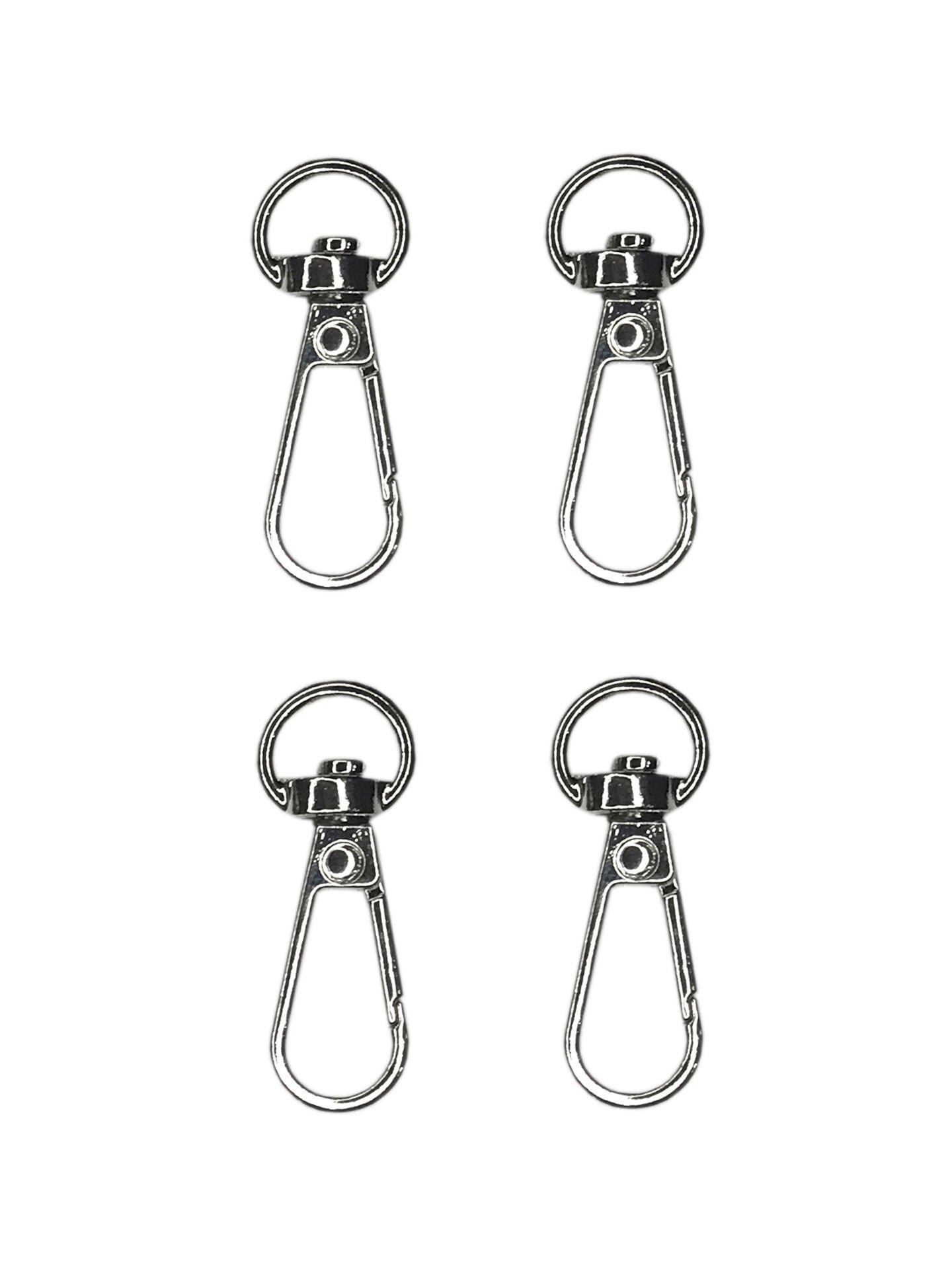 Kanca 1 cm Çanta Aksesuarı (4 Adet) Gümüş