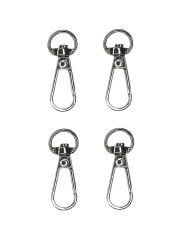 Kanca 1 cm Çanta Aksesuarı (4 Adet) Gümüş