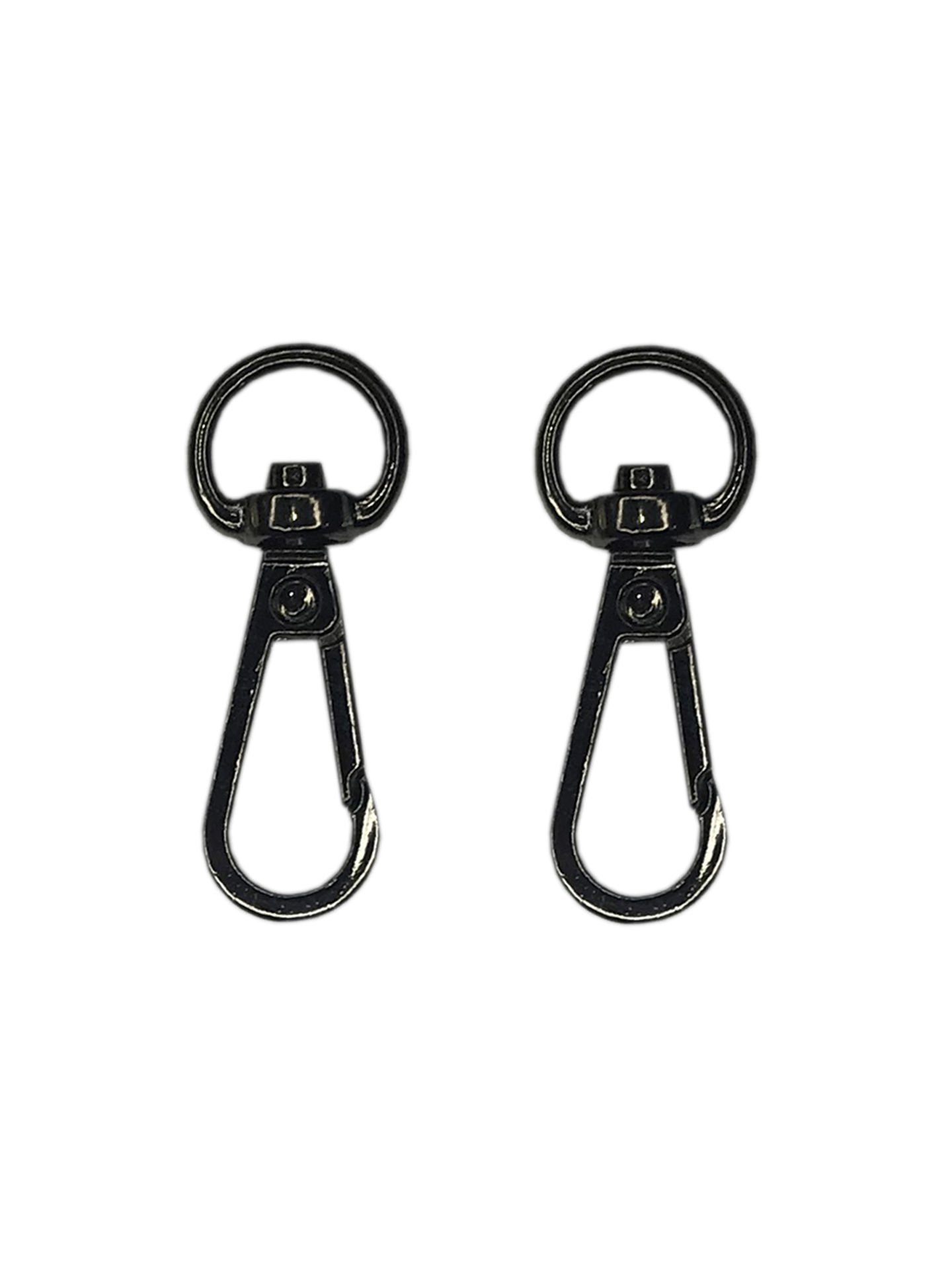 Kanca 1 cm Çanta Aksesuarı (2 Adet) Siyah