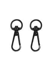 Kanca 1 cm Çanta Aksesuarı (2 Adet) Siyah