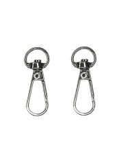 Kanca 1 cm Çanta Aksesuarı (2 Adet) Gümüş