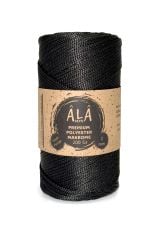 Premium Polyester Makrome İp (Süper Parlak) 2mm - 200 Gram Siyah