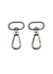 Kanca 2 cm Çanta Aksesuarı (2 Adet) Gümüş