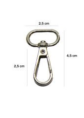 Kanca 2 cm Çanta Aksesuarı (6 Adet) Gümüş