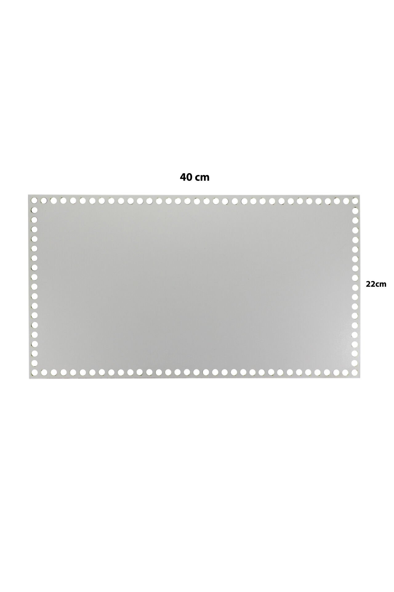 Ahşap Sepet Tepsi Tabanı 40x22 cm Beyaz Çift Yüz 3mm MDF