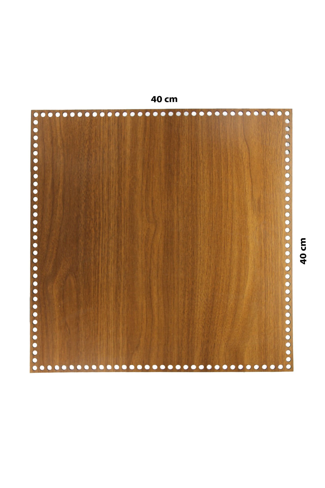 Ahşap Sepet Tepsi Tabanı 40x40 cm Ceviz Çift Yüz 3mm MDF