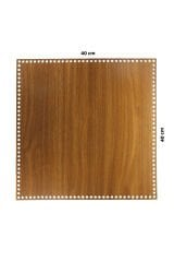 Ahşap Sepet Tepsi Tabanı 40x40 cm Ceviz Çift Yüz 3mm MDF