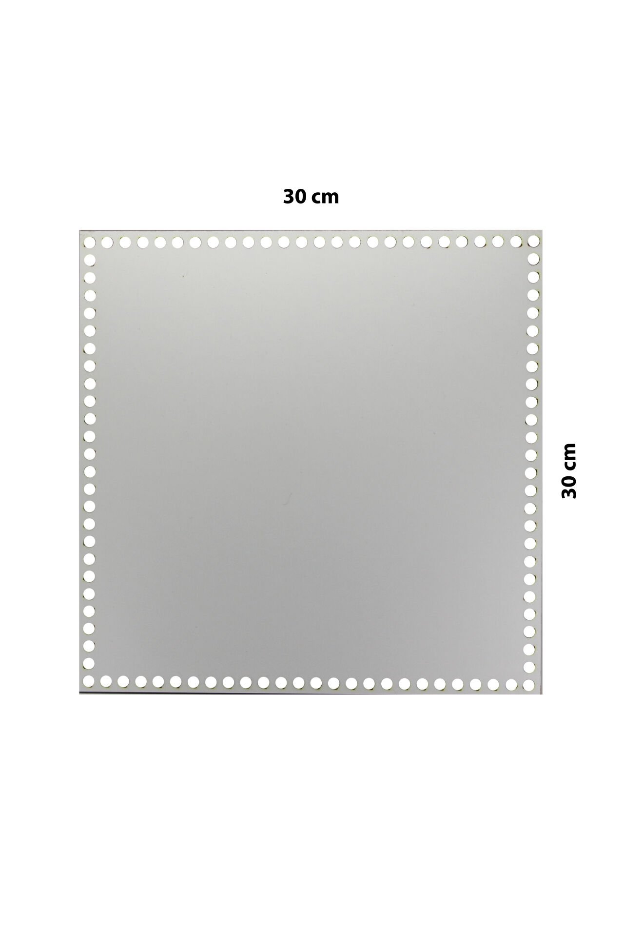 Ahşap Sepet Tepsi Tabanı Kare 30x30 cm Beyaz Çift Yüz 3mm MDF