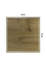 Ahşap Sepet Tepsi Tabanı Kare 30x30 cm Açık Meşe Çift Yüz 3mm MDF