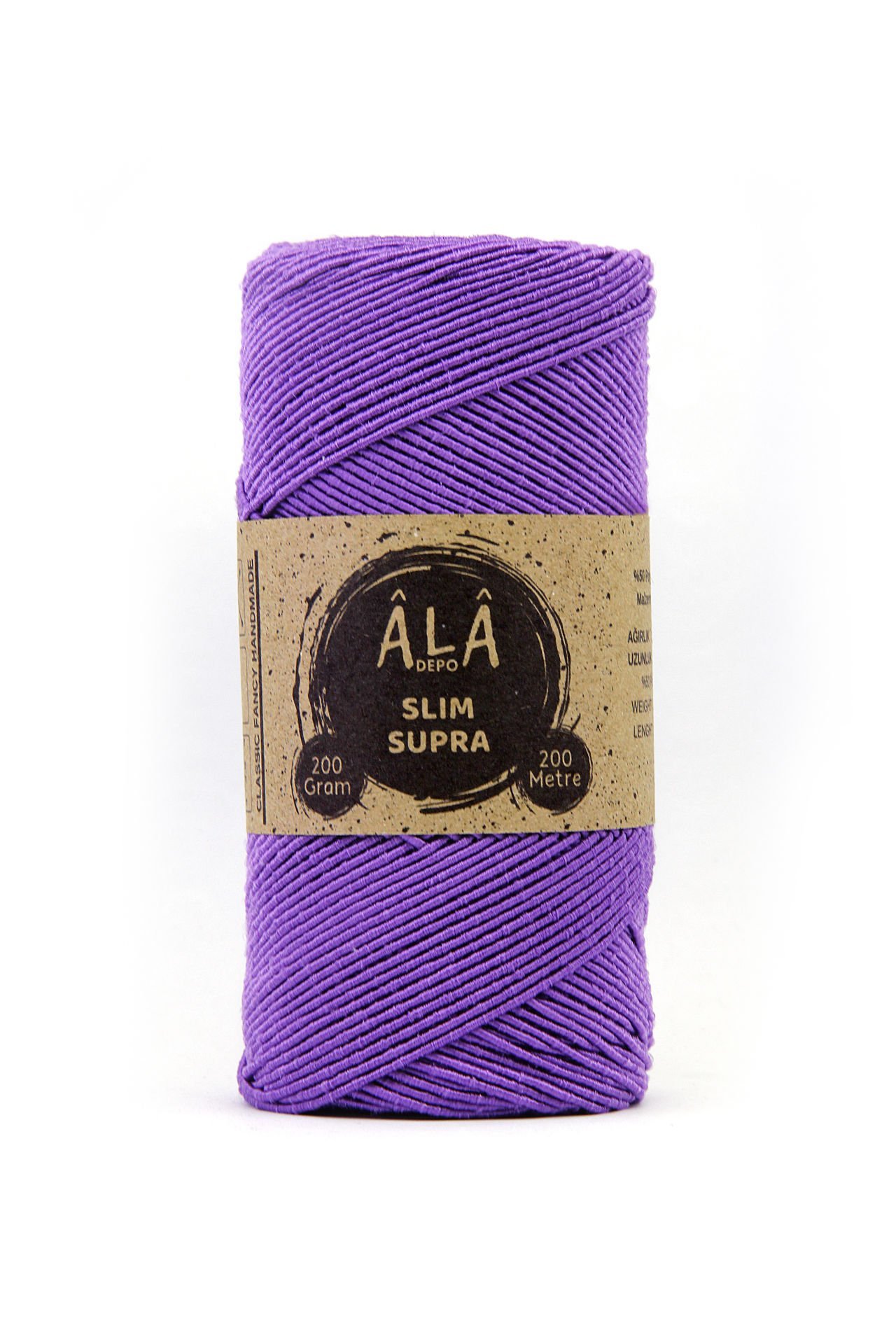 Slim Supra İp 200 Gram Mumlu İp Supla Çanta Runner İpi Mor