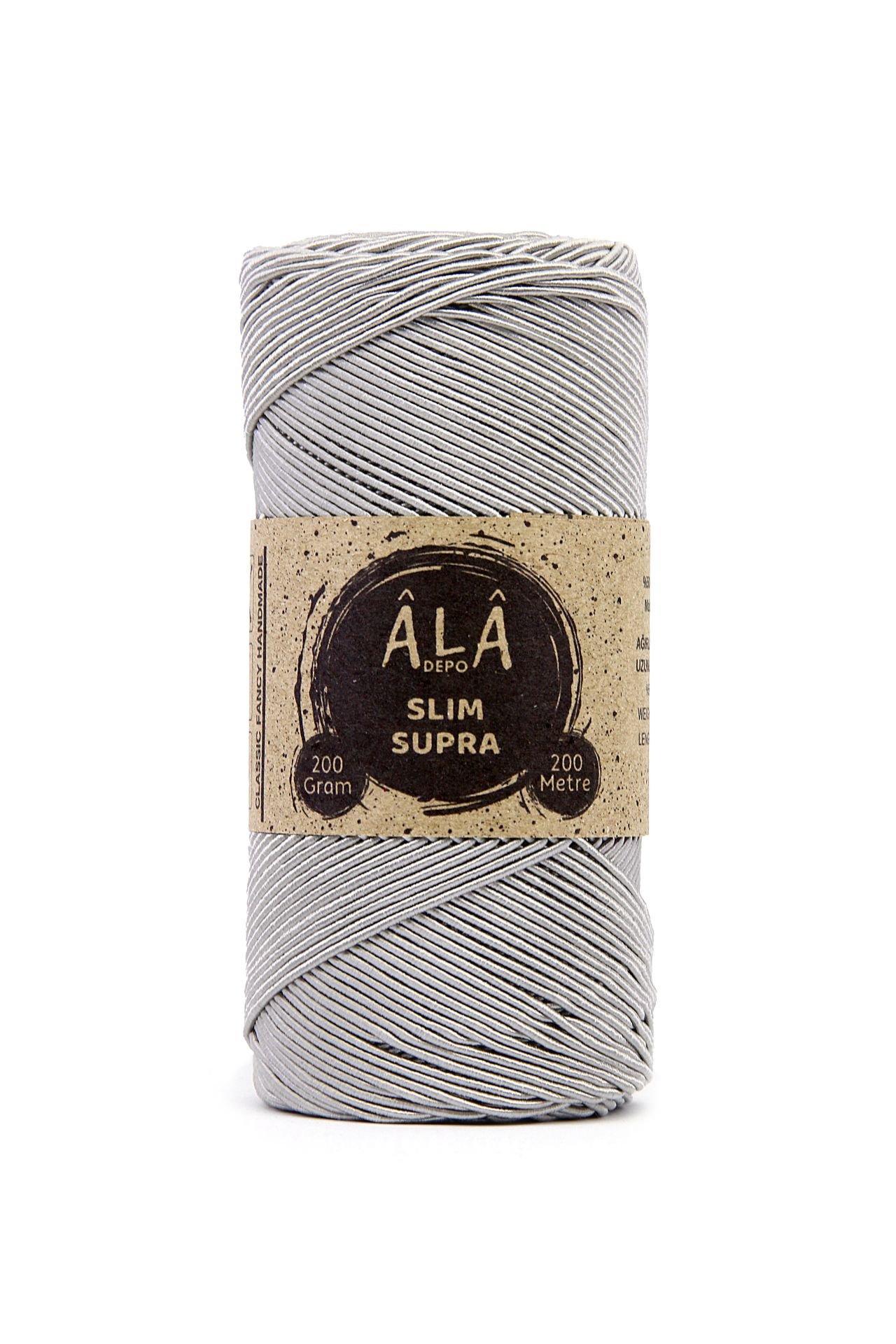 Slim Supra İp 200 Gram Mumlu İp Supla Çanta Runner İpi Gümüş