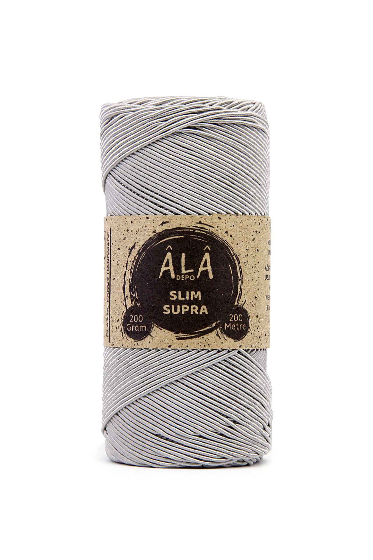 Slim Supra İp 200 Gram Mumlu İp Supla Çanta Runner İpi Gümüş