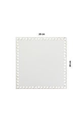 Ahşap Sepet Tepsi Tabanı Kare 20x20 cm Beyaz Çift Yüz 3mm MDF