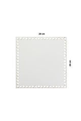 Ahşap Sepet Tepsi Tabanı Kare 20x20 cm Beyaz Çift Yüz 3mm MDF