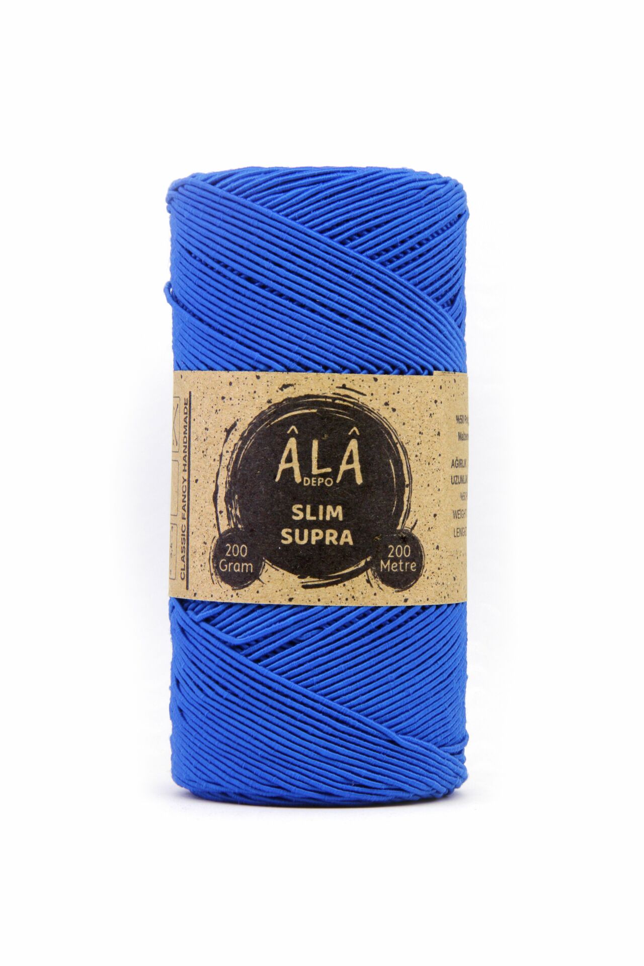 Slim Supra İp 200 Gram Mumlu İp Supla Çanta Runner İpi Mavi