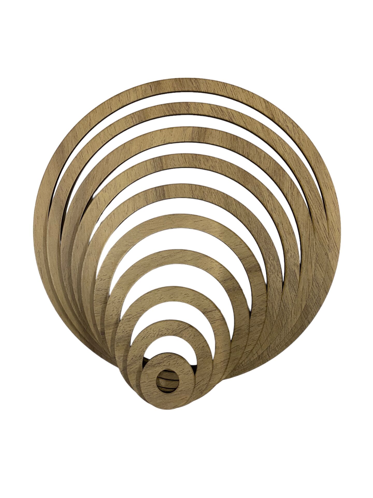 Ahşap Makrome Halkası Duvar Kapı Süsü Kasnağı Meşe 10'lu