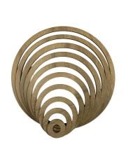 Ahşap Makrome Halkası Duvar Kapı Süsü Kasnağı Meşe 10'lu