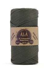 XL Polyester Makrome  No:6 - 3mm (Kalın) Çanta İpi Koyu Haki