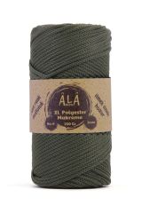 XL Polyester Makrome  No:6 - 3mm (Kalın) Çanta İpi Koyu Haki