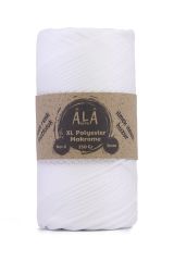 XL Polyester Makrome  No:6 - 3mm (Kalın) Çanta İpi Salıncak İpi Beyaz
