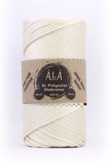 XL Polyester Makrome  No:6 - 3mm (Kalın) Çanta İpi Krem