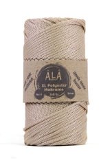 XL Polyester Makrome  No:6 - 3mm (Kalın) Çanta İpi Sütlü Kahve