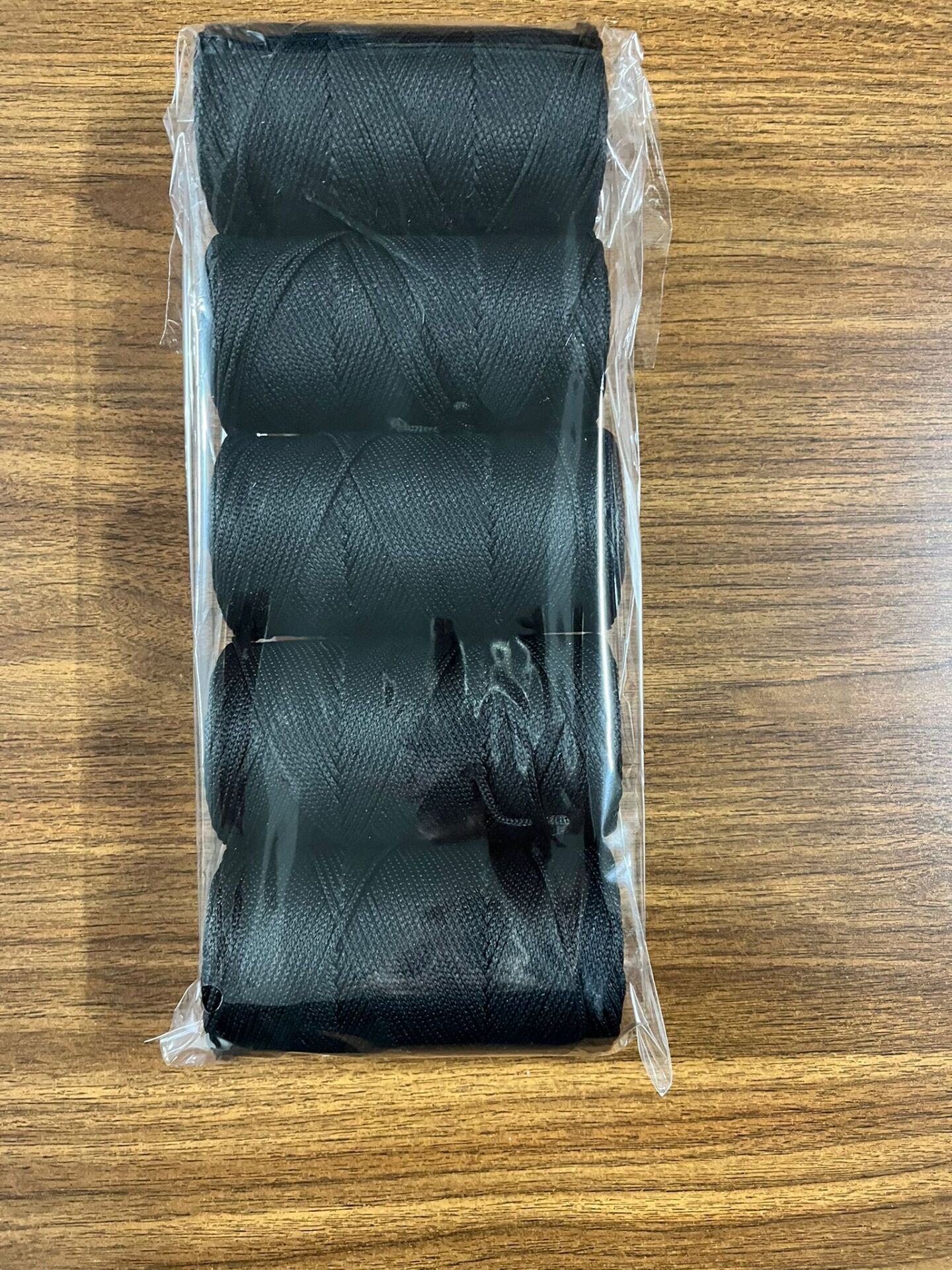 Polyester Soft Makrome İpi 2mm Siyah - 5x200 Gram (Toplam 1Kg)