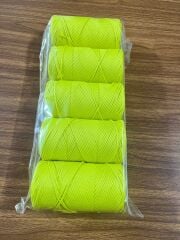 Polyester Soft Makrome İpi 2mm Neon Sarı - 5x200 Gram (Toplam 1Kg)