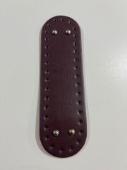 Rivetli Deri Çanta Tabanı 8x25cm Bordo
