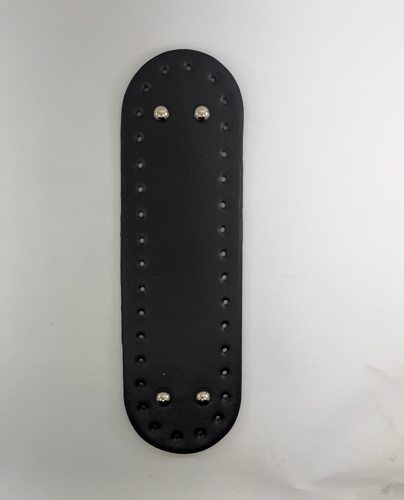 Rivetli Deri Çanta Tabanı 8x25cm Siyah