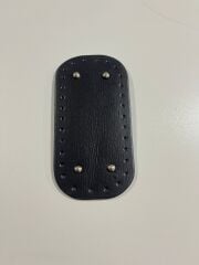 Rivetli Deri Çanta Tabanı 10x20cm Siyah