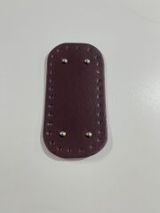 Rivetli Deri Çanta Tabanı 10x20cm Bordo