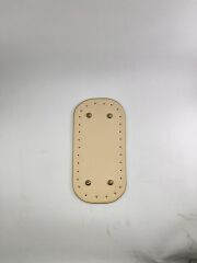 Rivetli Deri Çanta Tabanı 10x20cm Krem