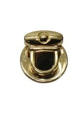 Yaylı Basmalı Çanta Kilidi 4 cm Light Gold