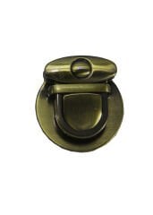 Yaylı Basmalı Çanta Kilidi 4 cm Antik