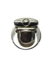 Yaylı Basmalı Çanta Kilidi 4 cm Gümüş