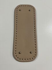 Rivetli Deri Çanta Tabanı 12x33cm Krem