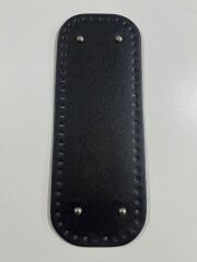 Rivetli Deri Çanta Tabanı 12x33cm siyah