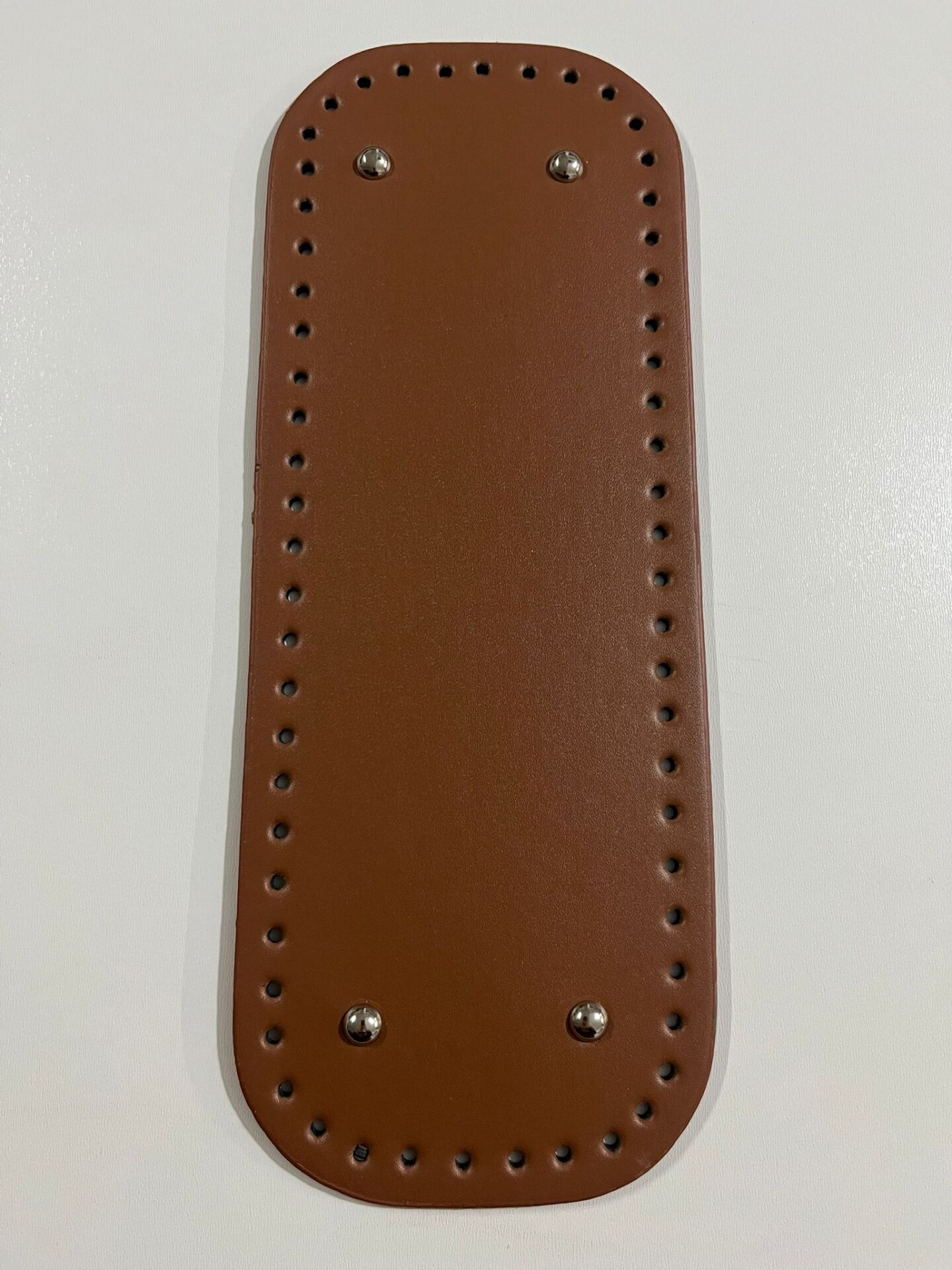 Rivetli Deri Çanta Tabanı 12x33cm Taba