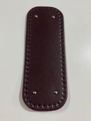 Rivetli Deri Çanta Tabanı 12x33cm Bordo