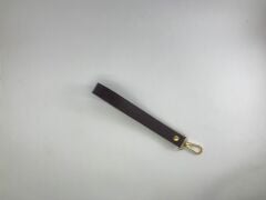 Deri Elcik Kahve Renk Gold Kancalı