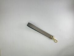 Deri Elcik Gri Renk Gold Kancalı