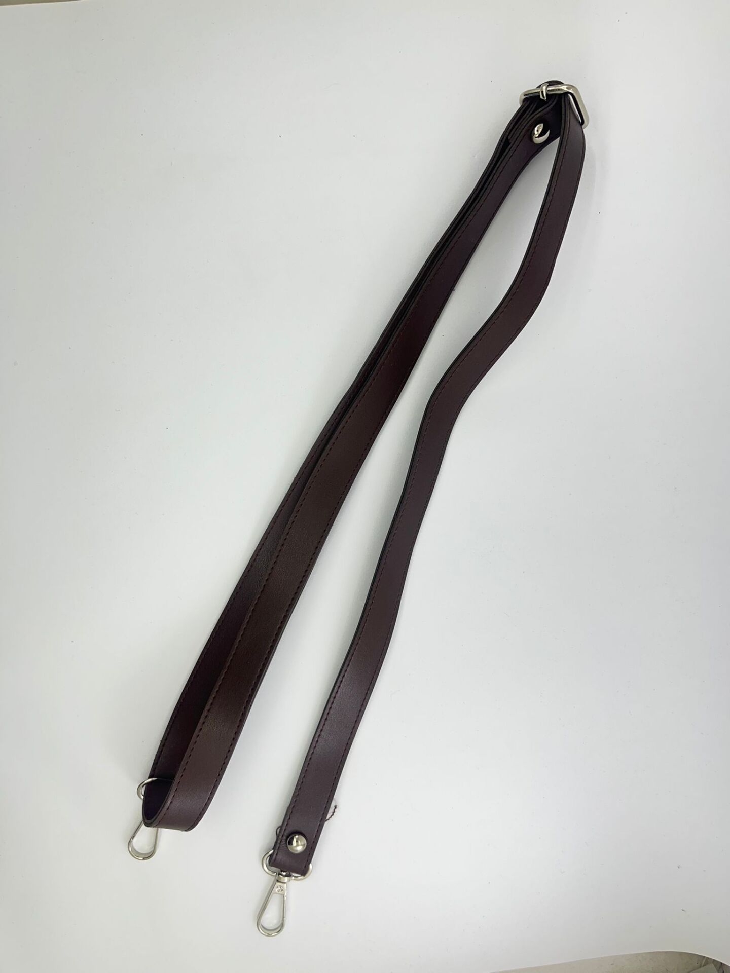 Postacı Model Ayarlı Deri Çanta Askısı Koyu Kahve (115cm)